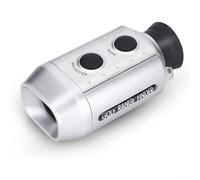 Telémetro de golf 7X aumento 850 m alcance digital medidor de distancia con lente objetivo de 28 mm y ocular de 16 mm para una medición precisa de deportes al aire libre, plateado, incluye C