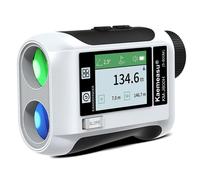 Telémetro de golf con pantalla táctil LCD, aumento de 6,5x y rango de medición de 600 m a 1500 m.