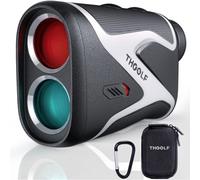 Telémetro de golf de 1300 yardas con pendiente, buscador de rango de recarga USB C con tira magnética, aumento 6X, visor de 25 mm, bloqueo de bandera y telémetro de vibración de pulso para golf