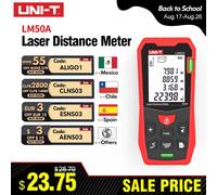 Telémetro láser UNI-T LM50A LM70A LM100A LM120A medidor de distancia láser telémetro Digital cinta métrica 100m
