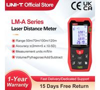 Telémetro láser UNI-T LM50A LM70A LM100A LM120A medidor de distancia láser telémetro Digital cinta métrica 120 m