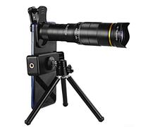 Teleobjetivo 32X para smartphone con trípode y clip ajustable para fotos con zoom claro de sujetos distantes en diversas condiciones