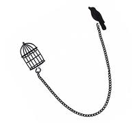 Telephone Birdcage Animal Brooches Breastpin Bird Cage Enamel Cartoon Lapel Badge Brooch Pin Cute Coat Miss Alloy (Iron) Modeling