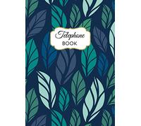 Telephone Book: A4 Size Telephone Numbers Only Book No Addresses with A-Z Index, Leaves Theme