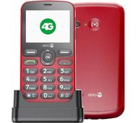 Téléphone portable basique Doro 1880 2,4 4G Micro SIM Rouge