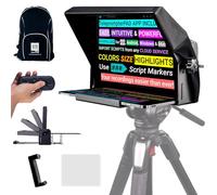 TELEPROMPTER PAD iLight Pro 12" iPad Tablet iPhone Smartphone - Kit con Mando, Mochila y App Teleprompter Apple Android Windows Mac, Prompter Profesional Resistente Cristal Beamsplitter - Made in EU