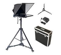 Teleprompter portátil grande de 20 pulgadas adecuado para DSLR videocámaras, vidrio divisor óptico, compatible con sistema Xp Win7 Win10 para Studio Make Videos y cuerpo de aluminio en vivo, con una