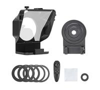 Teleprompter, PT-15 Smartphone DSLR Camera Teleprompter con Control Remoto for grabación de Video Transmisión en Vivo Entrevista de transmisión, Enseñanza en línea Transmisión en Vivo(For Phone SLR)