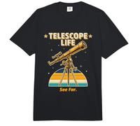 Telescope Life See Far Retro Astronomía Stargazer Comfort Colors Adult Heavyweight T-Shirt