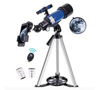 Telescopes for Adults and Kids, Professional Astronomy Telescope with 70mm Aperture and 400mm Focal Length, Telescope with Smartphone Adapter, Carry Bag and Adjustable Tripod WOWCSXWC