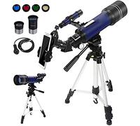 Telescopes for Astronomy,70Mm Refractor Telescopes with Adjustable Tripod Photo Shutter 4 Moon Filter for Telescope for Adults Kids YangRy