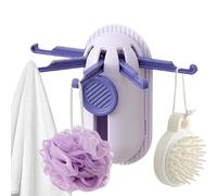 Telescopic Adhesive Hooks, 5 Claw Wall Hanger, 11,8 x 6 cm ABS Stick On Hook with Damage Free Design, Home Organizer, Coat Towel Key Holder with Easy Mount, Kitchen Bathroom Hook for Door