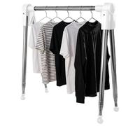 Telescopic Clothes Rack, Portable Garment Drying Stand, Rack with Folding Feature, Lightweight Stainless Steel Laundry Organizer, Home Tool with Modern Style, Drying Gear for Travel Camping Patio