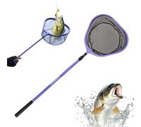 Telescopic Fishing Net Extendable Landing Mesh Portable Angling Tool | Retractable Lightweight Handle Gear Ideal Trout Bass Catfish Hiking Kayak Boat Lake Saltwater Trips
