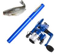 Telescopic Fishing Reel, Pen Fishing Pole, 9,84 x 5,91 x 2,76 in Non Slip Grip, Lightweight & Compact, Portable Fishings Rod for Saltwater, Angling, Dock, Lake, Tanque, Pond, River