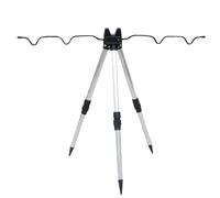 Telescopic Fishing Rod Holder - Adjustable Aluminum Tripod Stand, Portable Shrinkable Rod Rest Bracket | Folding Fishing Pole Support Tripod Holder For River Lake Shore Ice Fishinig Outdoor Angling
