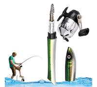Telescopic Fishing Rod, Spin Reel Fishing Rod, Portable Fishing Rod, Fish-Shaped Rod, Fishing Rod with Reel, Comfortable Fishing Handle Foldable Fishing Rod Fishing Rod Pen For Ice Fly Fishing