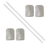 Telescopic Rod Curtains - Metal 40 x 1,3 x 1 cm | Extendable Curtain Rods for Window | Easy to Install Decorative Home Supplies with 4 Hooks for Bathroom Bedroom Living Room