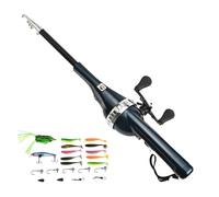 Telescopic Rod For Fishin - 28 x 12,5 x 10,5 cm Freshwater Extendable Alloy Fishing Rod - Extendable Fish Equipment For Neighbor Uncle Father Grandpa