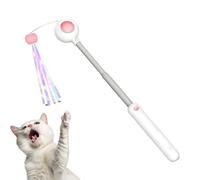 telescópica de plumas de gato - interactivo con juguetes de plumas desmontables | Mejora la actividad de las mascotas, diversión en interiores, unión entre padres e hijos, portátil para