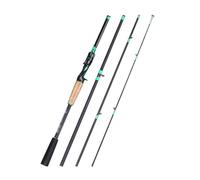 Telescópico portátil Caña de Pescar 1,8 m con 4 Secciones y Mango EVA for Pesca lubina en Agua Dulce Salada(Green)