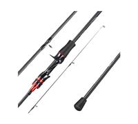 Telescópico portátil Caña de Pescar fundición Cebo, caña Fibra Carbono Ultraligera 2,1 m, 3, Libras, 4 Secciones con Mango EVA