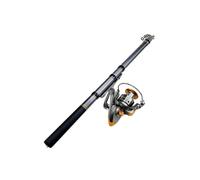 Telescópico portátil Conjunto de caña Pescar y Carrete, Equipo Pesca, telescópica, Short Rock(1.5m)