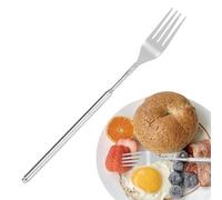 Telescoping Fork - Stainless Steel Extension, Stainless Steel Telescopic Fork with Long Handle | Portable Extension Forks for BBQ, Grill, Baking, Fruit, Dessert, Camping, Travel, Outdoor, Home, School