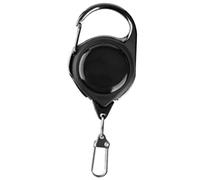 Telescoping Keyring - Retractable Key Chain, Black Badge Reel | Outdoor Multipurpose Key Chain | Lightweight Black Badge Reel, Portable Holder for Travel | Clips Holder with Belt Reels for Ring ID Ca