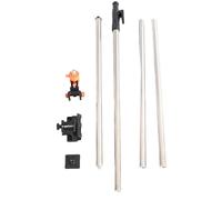 Telescoping Level Pole 4.2M Aluminum Alloy | 5 / 8in & 1 / 4in Threads for Surveying Instruments | 20kg Load Capacity with Carry Bag