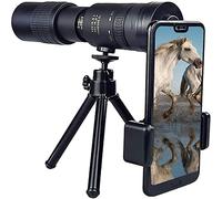 Telescopio 10-300X40 Mm Super Teleobjetivo Zoom Monocular HD Monokular Teleskope, Mit Smartphone-Clip Adaptador Stativ, Fernrohr Monocular Telescopio Für Klettern Vogelbeobachtung Fu?ballspie Doble el