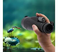 Telescopio 12-36X60 monocular monocular impermeable IP4 monocular para adultos, BAK4 Prisma Monocular Compacto con trípode, correa de mano, clip para teléfono móvil para observación de aves (negro)