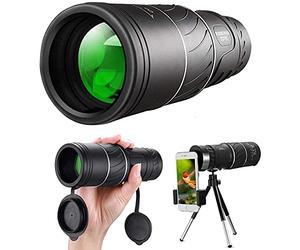Telescopio 40 x 60 Telescopio monocular para adultos HD Telescopio de bolsillo negro Enfoque Película verde al aire libre Mini monocular con bolsa monocular Foco fijo Tono doble Vida interesante