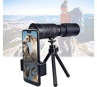 Telescopio - 4K 10-300X40 mm, telescopio monocular con Zoom súper teleobjetivo, telescopio para teléfono Impermeable con Prisma HD BAK4 con Soporte para teléfono Inteligente y trípode