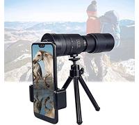 Telescopio - 4K 10-300X40 mm, telescopio monocular con Zoom súper teleobjetivo, telescopio para teléfono Impermeable con Prisma HD BAK4 con Soporte para teléfono intelige
