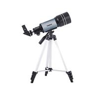 Telescopio astronómico, 300 mm de Distancia Focal 70 mm Telescopio monocular con Refractor de Apertura Lente 150X con trípode Filtro de Luna Visión Nocturna Observación de Estrellas