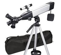 Telescopio astronómico, Aumento de 20-166X, telescopio Refractor de astronomía Profesional con 3 oculares giratorios y trípode, Adaptador de teléfono, Bolsa de Transporte