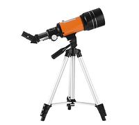 Telescopio astronómico de 70 mm, telescopio Refractor monocular de Potencia 150X h con buscador de 5 × 24, trípode, Filtro Lunar, Lente Barlow 3X para contemplar Las Estrellas, observar Aves, acam