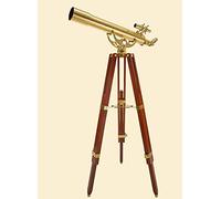 Telescopio astronómico de latón, monocular Vertical, Soporte Triangular, telescopio de Estrella de colocación artística, observación de Estrellas