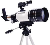 Telescopio astronómico F30070 Observación de Estrellas Profesional HD Estudiantes de Alta Potencia Niños Principiantes Visualización Visualización de la Luna, Blanco y Negro, Telescopio