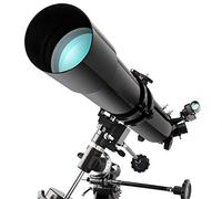 Telescopio astronómico, lente óptica con revestimiento alto HD de 80 mm, trípode portátil para observar las estrellas al aire libre, viajar, acampar para principiantes, adultos y niños Binoculares