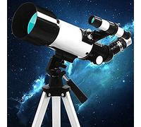 Telescopio astronómico para niños, 70 mm de Apertura de 400 mm telescopio de Refractor astronómico, telescopio Espacial para Estudiantes de Nivel de Entrada Profesional, telescopio portátil