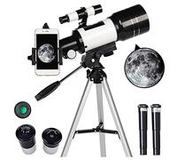 Telescopio astronómico para niños Adultos Principiantes, telescopio de Apertura de 150 x 70 mm con buscador de trípode, telescopio Refractor astronómico telescopio de Viaje Regalos P13I