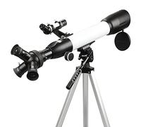 Telescopio astronómico para niños Principiantes y Adultos de astronomía, telescopio Refractor de astronomía Profesional con 3 oculares giratorios, Apertura de 60 mm y Longitud Focal de 500 mm Good