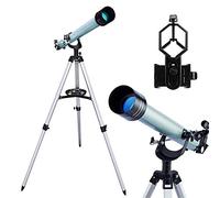 Telescopio astronómico portátil, telescopio Refractor para niños y Principiantes en astronomía con trípode liviano, Soporte para teléfono y Bolsa de Transporte, niños educati