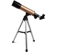 Telescopio astronómico Profesional con trípode Telescopio monocular con Zoom para Exteriores para observar Las Estrellas de la Luna Oro
