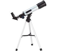 Telescopio astronómico Profesional con trípode Telescopio monocular con Zoom para Exteriores para observar Las Estrellas de la Luna Plateado