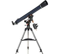 Telescopio astronómico Profesional: Montura ecuatorial, telescopio Refractor Profesional de 90 mm para Principiantes, telescopio de Longitud Focal de 1000 mm, con trípode Ajustable Conveniente para