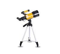 Telescopio astronómico profesional ocular de 70 mm, zoom de 150 veces, visión nocturna de alta potencia, espacio profundo, vista de estrellas, telescopio universo (color: negro) (naranja)