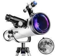Telescopio astronómico Profesional para niños y Adultos, telescopio Reflectante de 76 mm de Apertura, 700 mm, telescopio de Viaje portátil de observación de Estrellas de Gran Aumento con Bolsa de